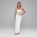 Maxikleid im Bodycon-Stil mit Cut Outs und Spitze