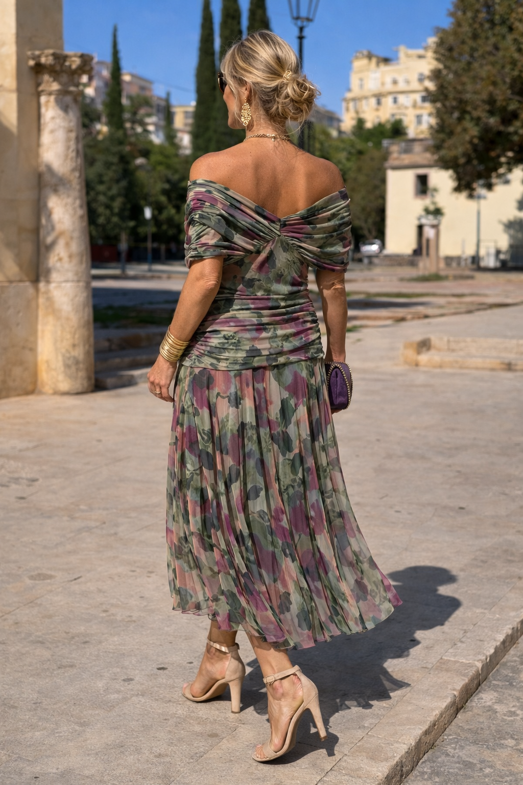 Elena | Maxikleid für Feste mit V-Ausschnitt Beach