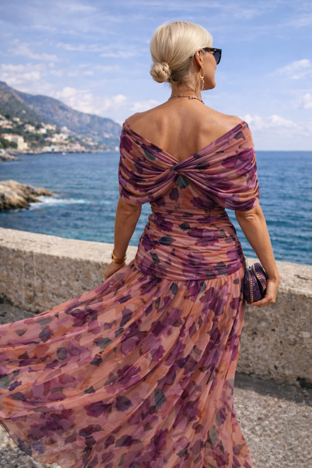 Elena | Maxikleid für Feste mit V-Ausschnitt Beach