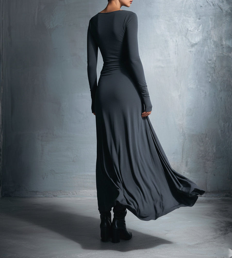 Matilda | ❘ Maxikleid mit seitlichem Knoten Fall