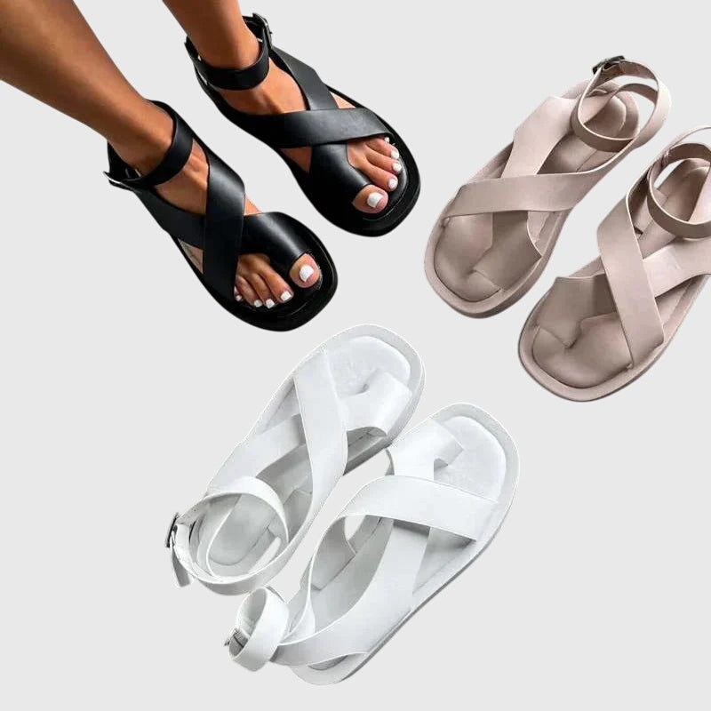 Melinda | Damen Verstellbare Riemchen Sandalen