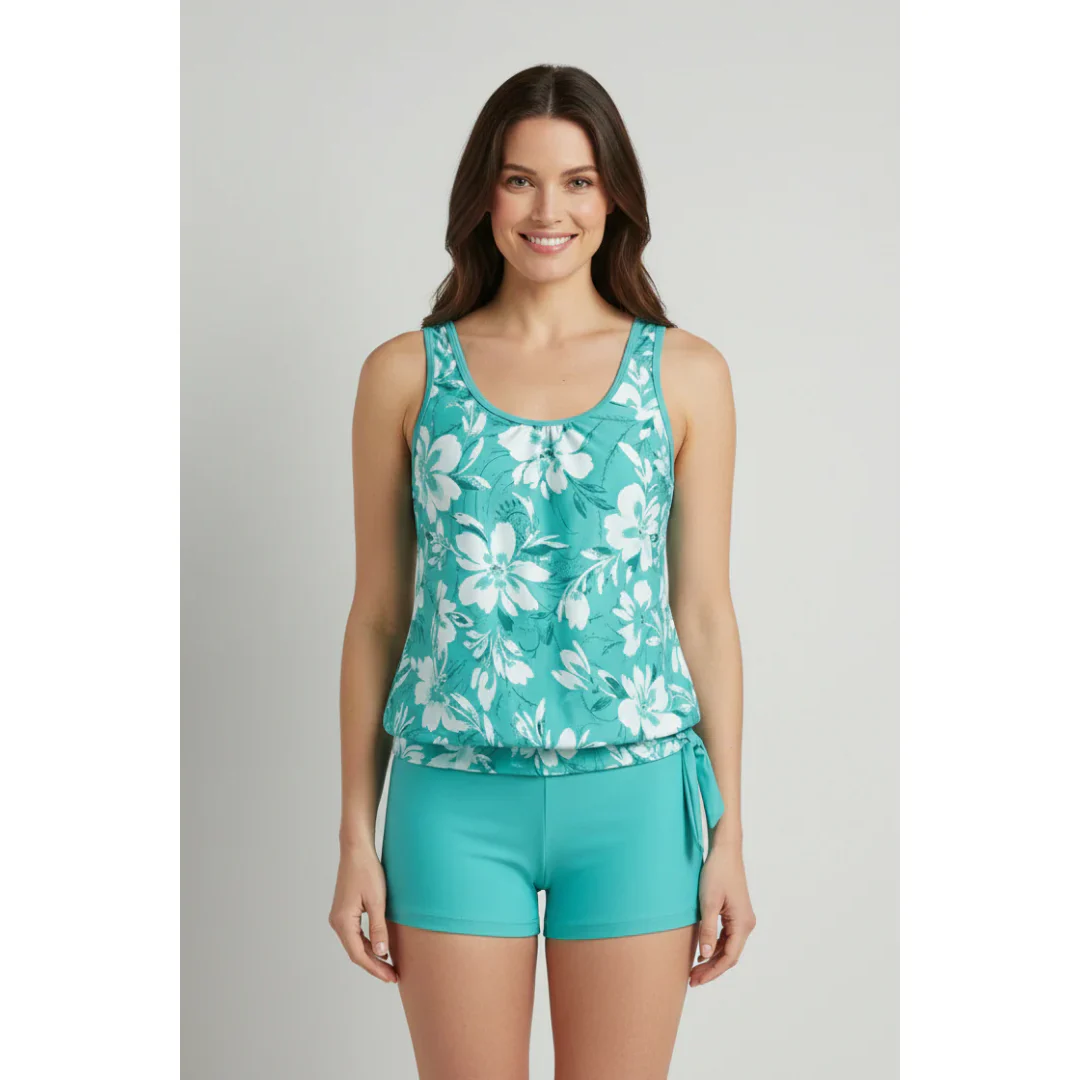 Melissa | Damen Tankini Set Sommer Badeshorts Sportlich