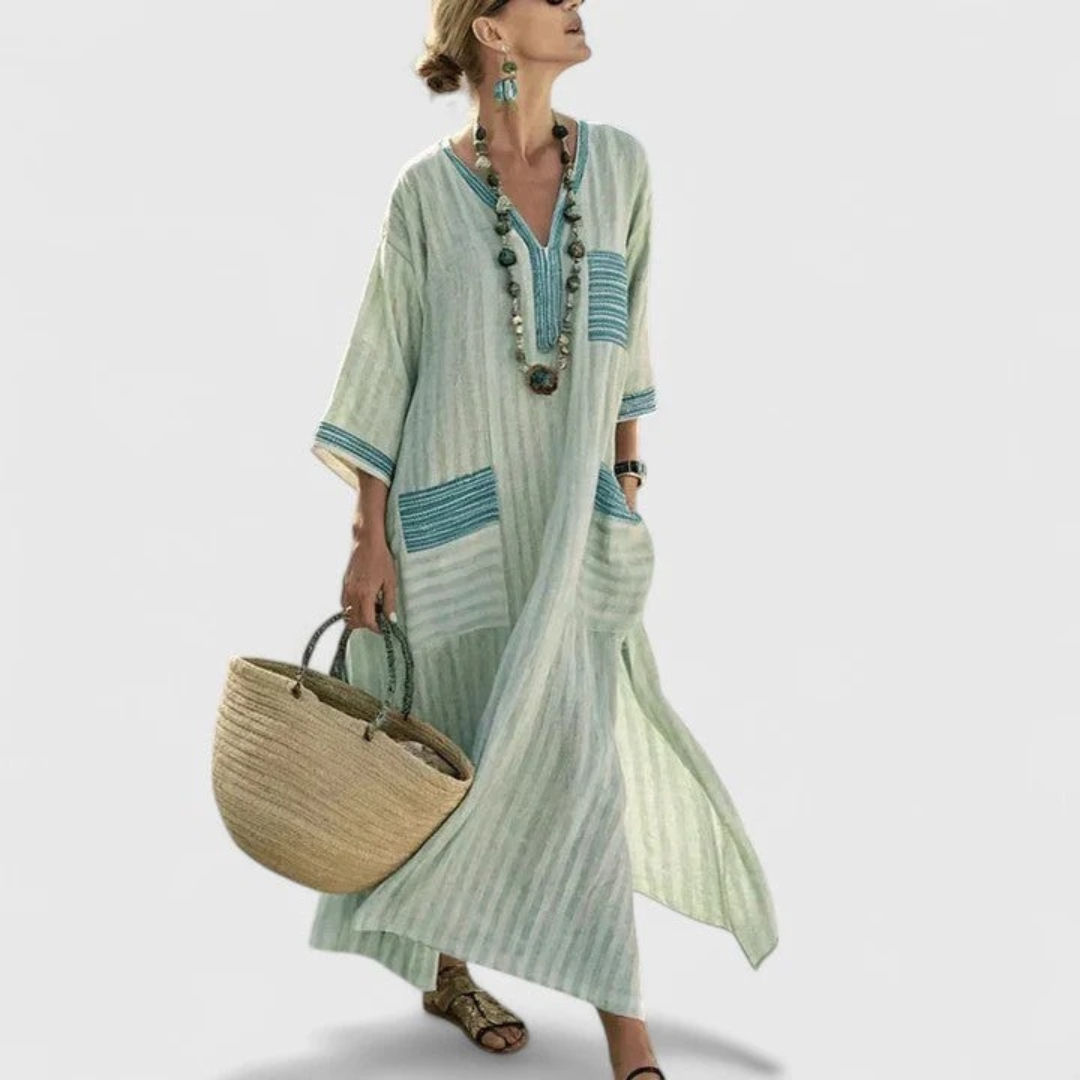 Merve | Bequemes Damen Sommerkleid Maxi lang locker