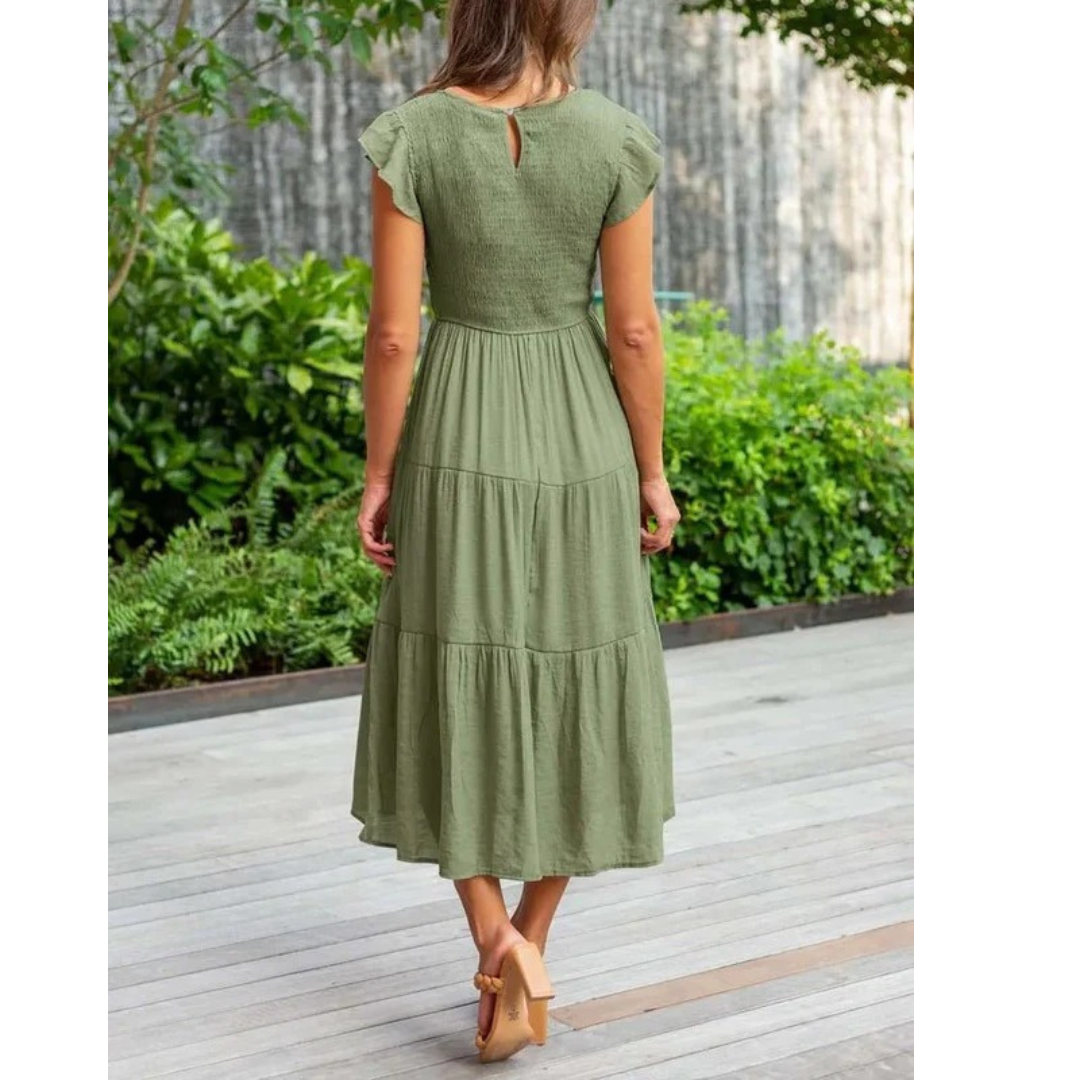 Michaela | Damen Stilvolles Midikleid