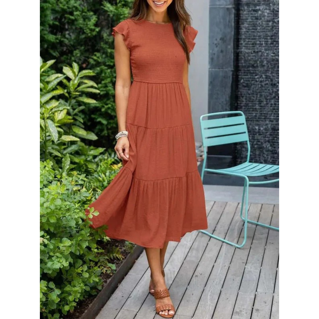 Michaela | Damen Stilvolles Midikleid