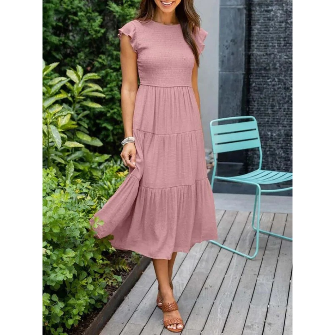 Michaela | Damen Stilvolles Midikleid