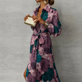 Mila | Damen Abendkleid Maxi Blumenmuster
