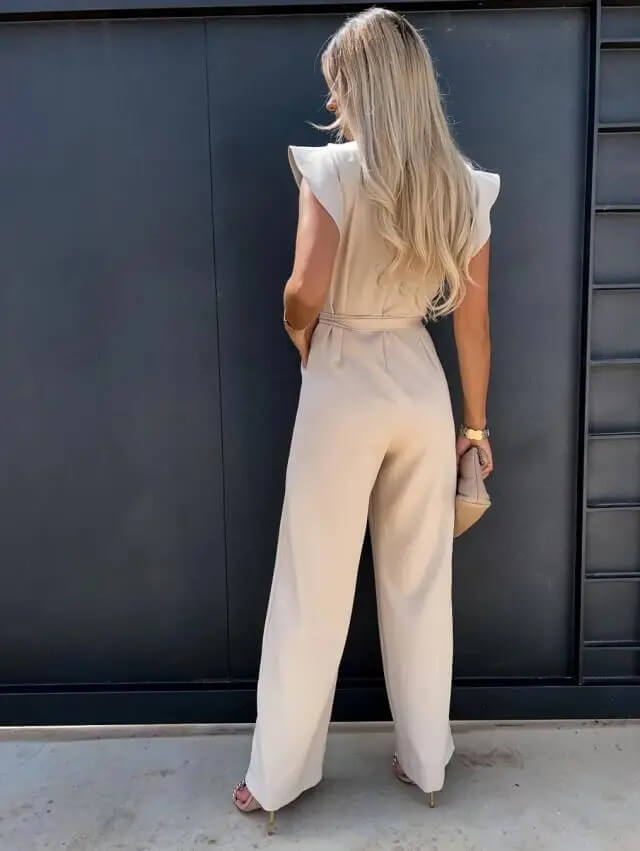 Milena | Damen Overall mit Gürtel und Flügelärmel