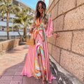 Millie | Damen Elegante Kimono Maxikleid