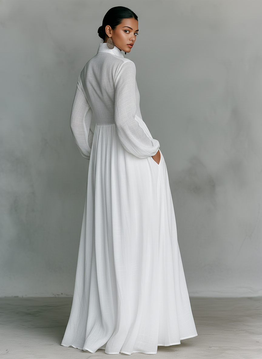 Anton | Minimalist Cotton And Linen Patchwork Single-breasted