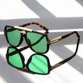 Nathan | Herren Moderne Sonnenbrille Aviator Retro