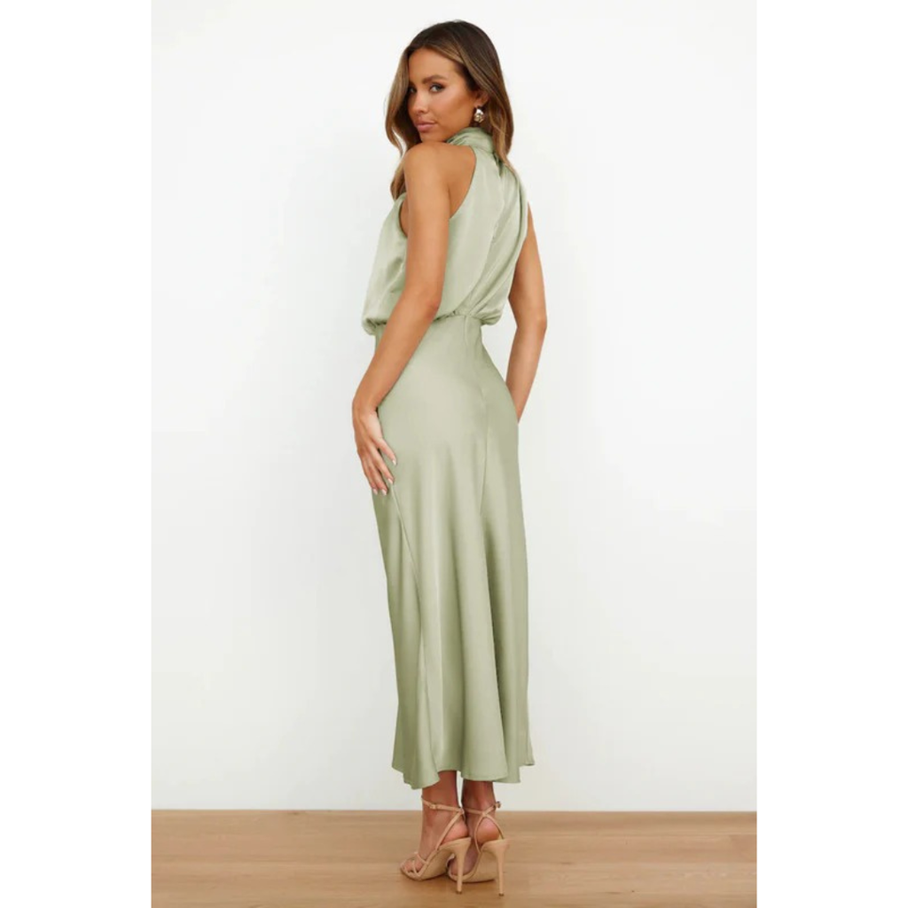 Nayra | Damen Abendkleid Maxi Neckholder Stil
