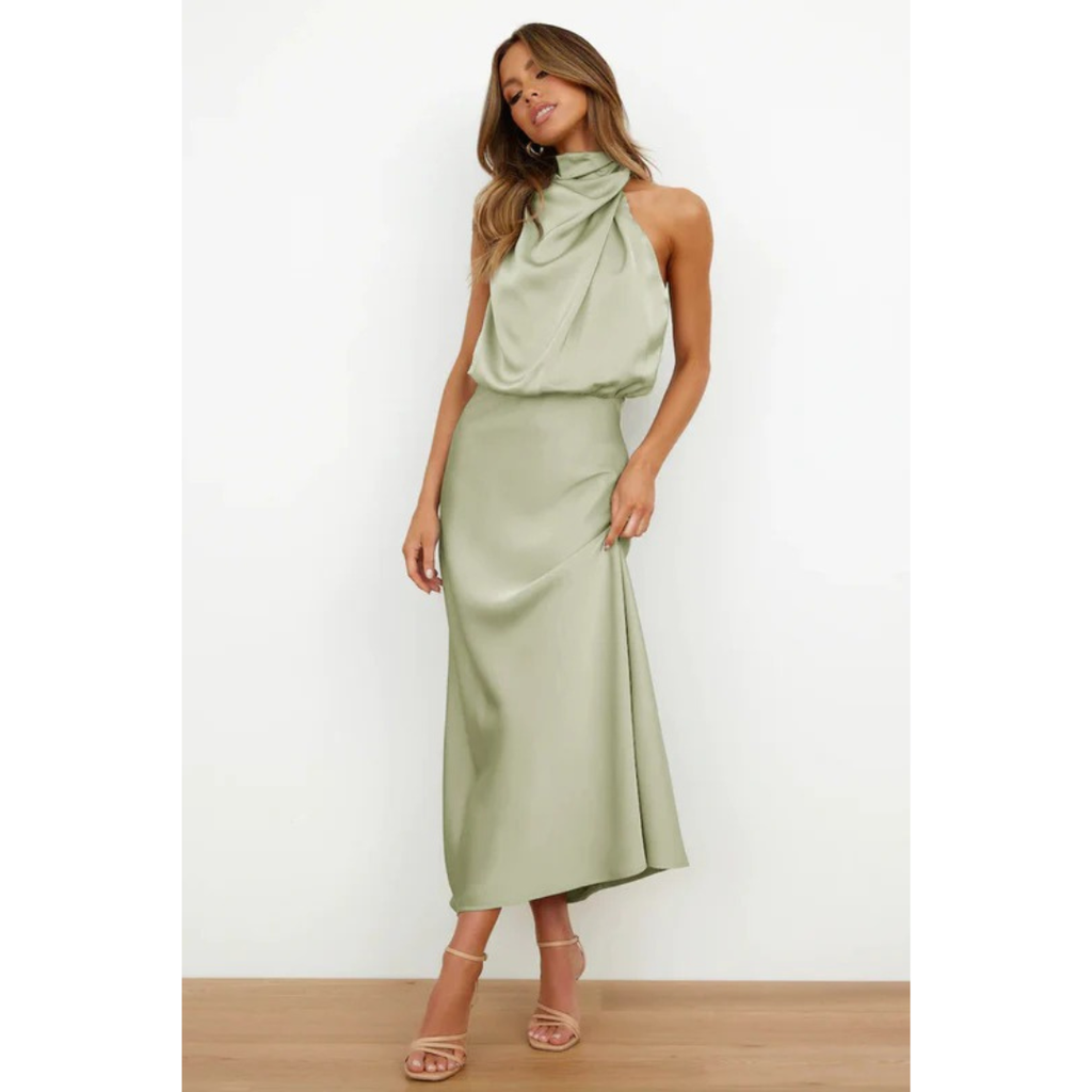 Nayra | Damen Abendkleid Maxi Neckholder Stil