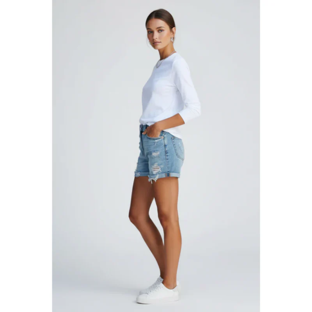 Neli | Damen Shorts Fransen Saum Urlaub – Fransen Shorts Damen Boho 2026