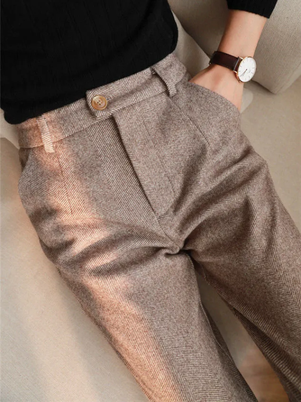 Damen Hochgeschnittene Eleganter Sommer Anzughose
