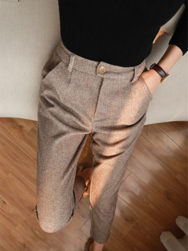 Damen Hochgeschnittene Eleganter Sommer Anzughose