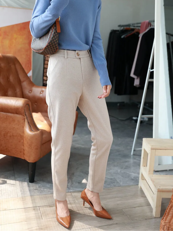 Damen Hochgeschnittene Eleganter Sommer Anzughose