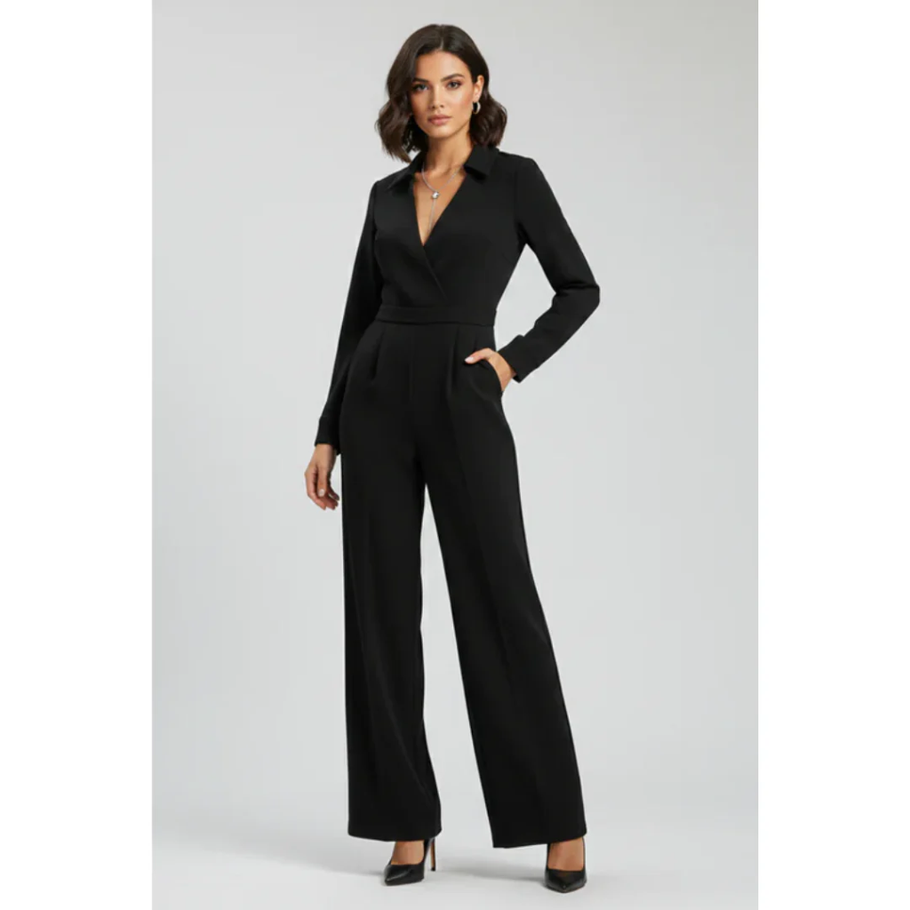 Uta | Damen Jumpsuit mit Kragen Abend Schlicht – Schlichter Abend Jumpsuit 2026