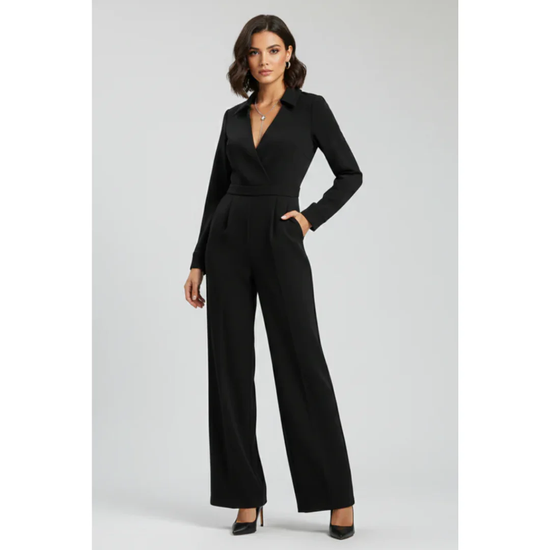 Uta | Damen Jumpsuit mit Kragen Abend Schlicht – Schlichter Abend Jumpsuit 2026