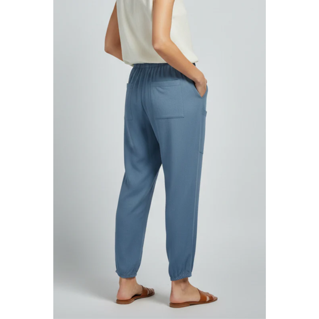 Ida | Damen Stoffhose Mit Kordelzug Und Knopf