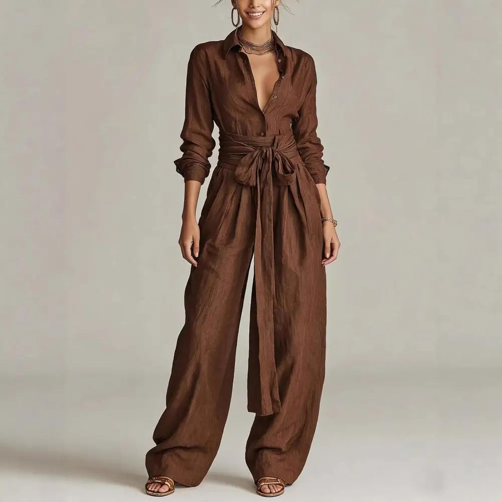 Octavia | Damen Koordinierten Set mit Hemdbluse