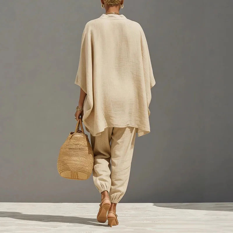 Octavia | Damen Oversize Tunika Zweiteiler Set
