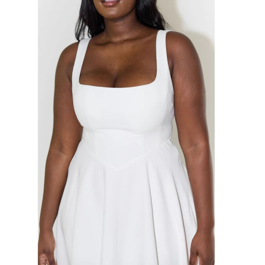 Oda | Damen Elegant A-Linien Midikleid