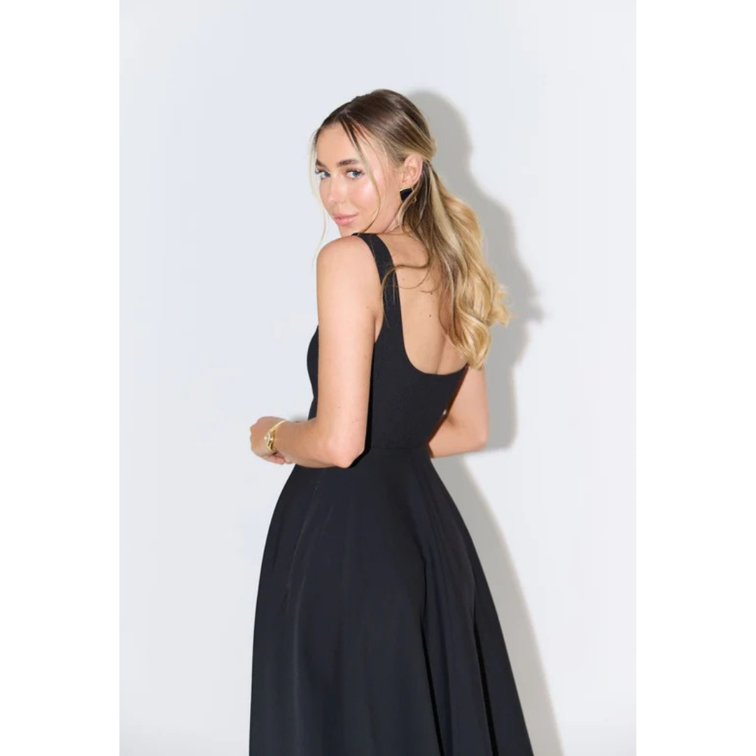 Oda | Damen Elegant A-Linien Midikleid