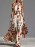 Ophelia | Damen Neckholder Paisley Maxikleid