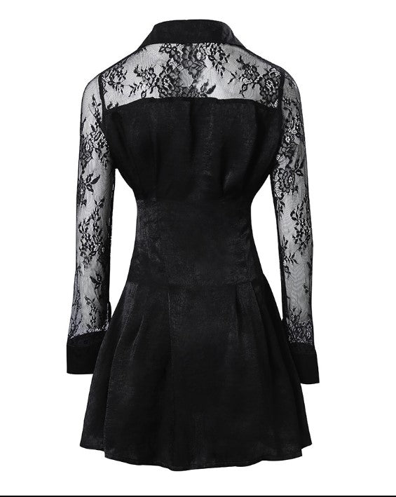 Ottilie | Damen Langarm Spitzenkleid