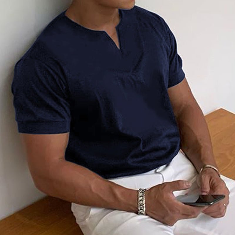 Rainer | Herren V-Ausschnitt Kurzarm T-Shirt