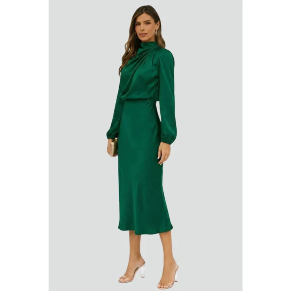 Rebecca | Damen Midikleid Sommer Stilvoll für Anlässe