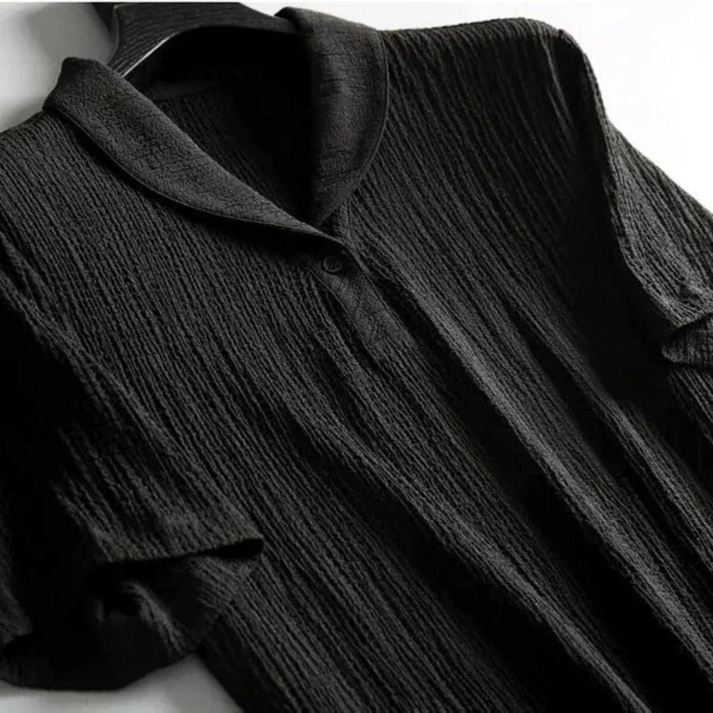 Herren Zweiteiler Leinen Sommer Set mit Kordelzug