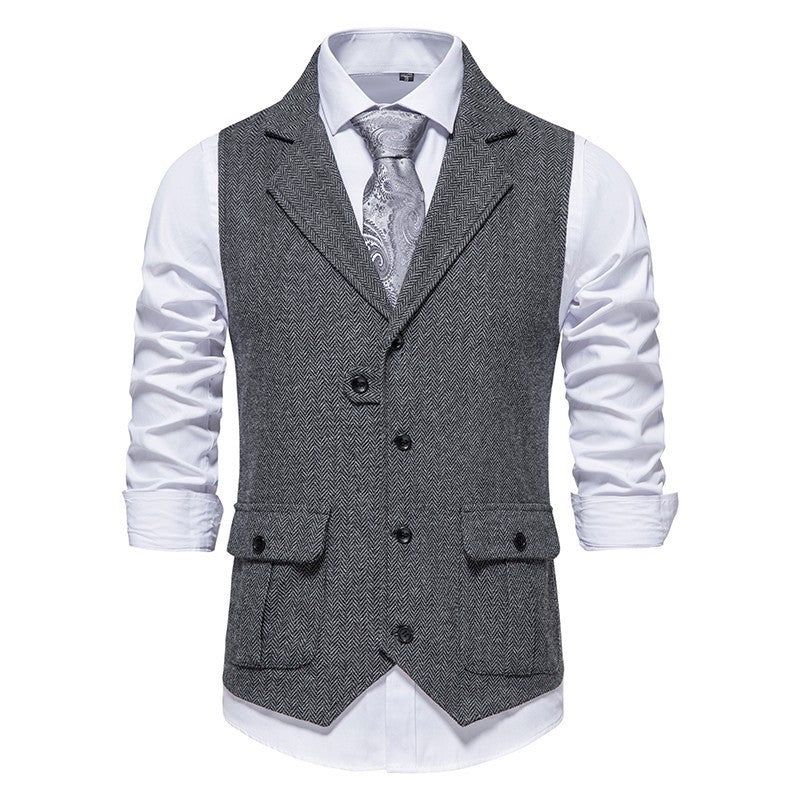 Reinhold | Herren Vintage Weste mit Knöpfen