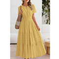Rojin | Damen Sommerkleid Maxi Stilvoll Elegant