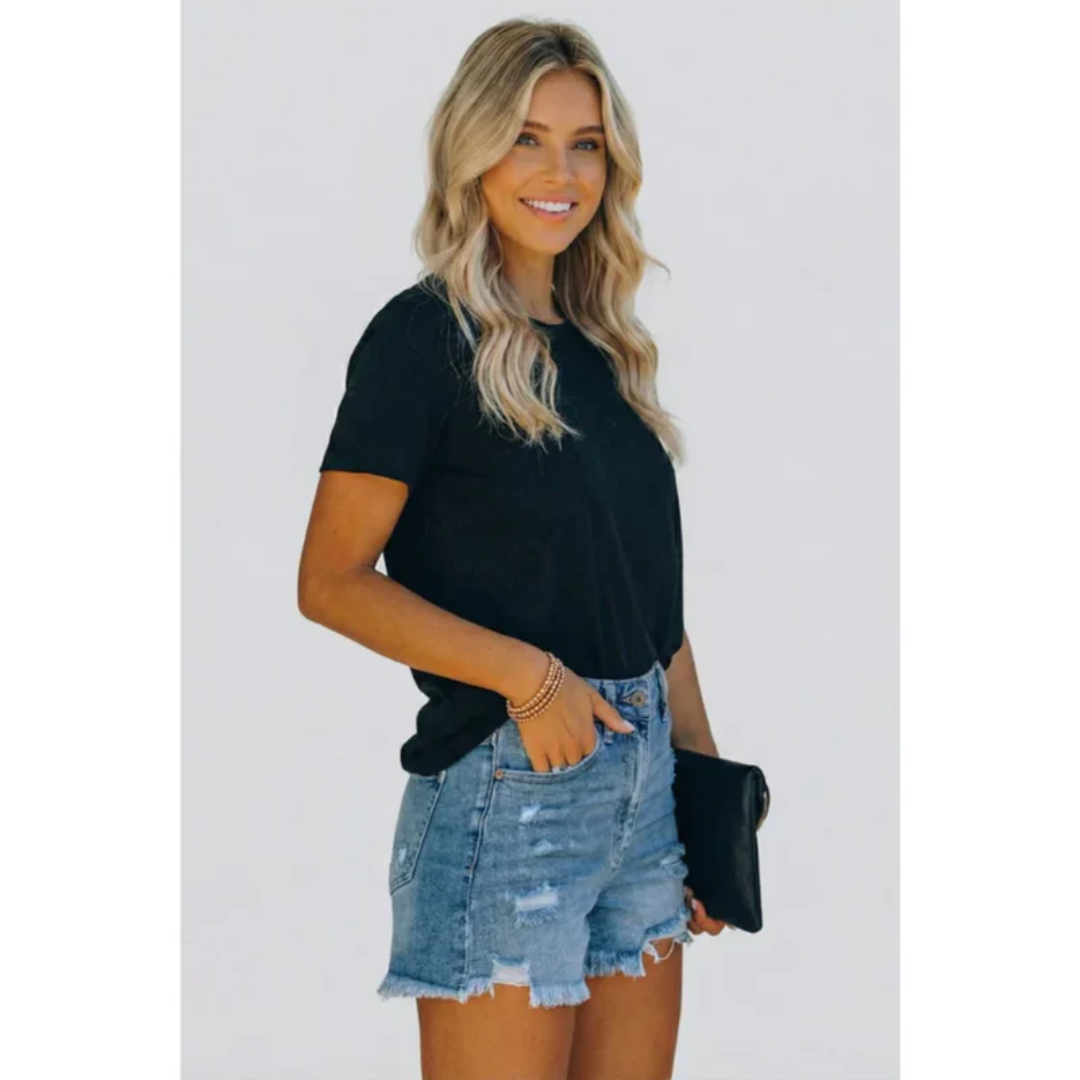 Romy | Damen Shorts mit Fransen Urlaub – Urlaubs Shorts Fransen Damen 2026