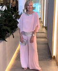 Romy | Damen Zweiteiler Abendmode Pailletten Set