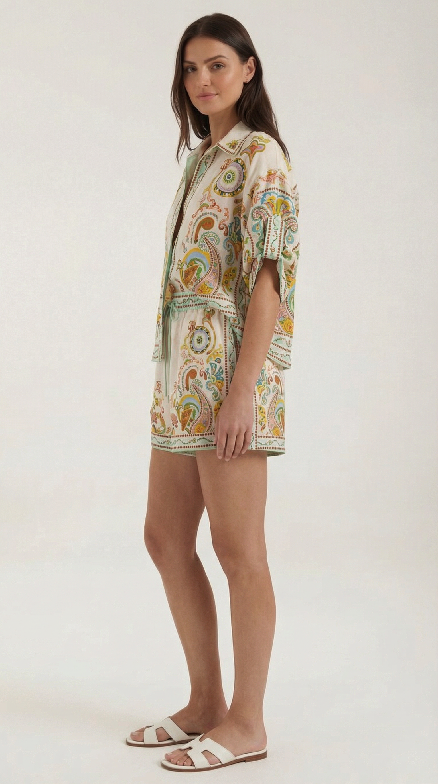 Brenda Boho-Print-Shirt und Shorts im Set