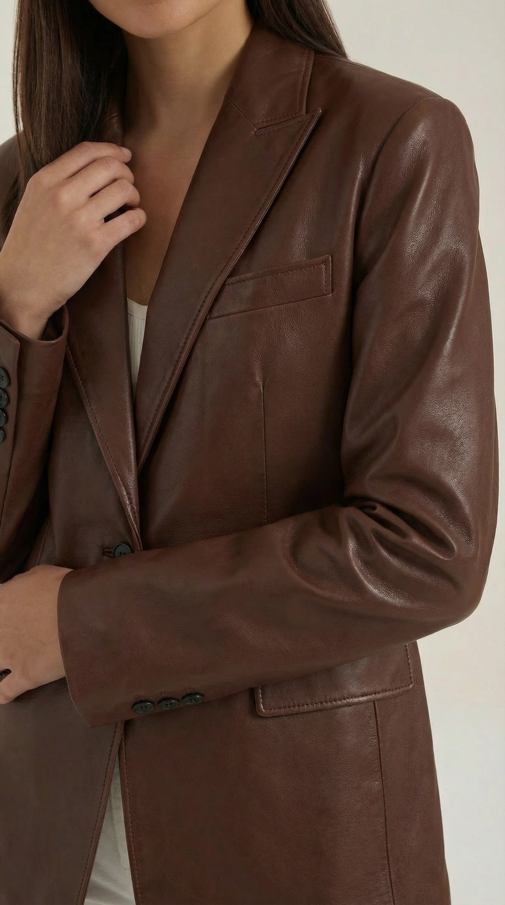 Catherine Oversized Lederblazer