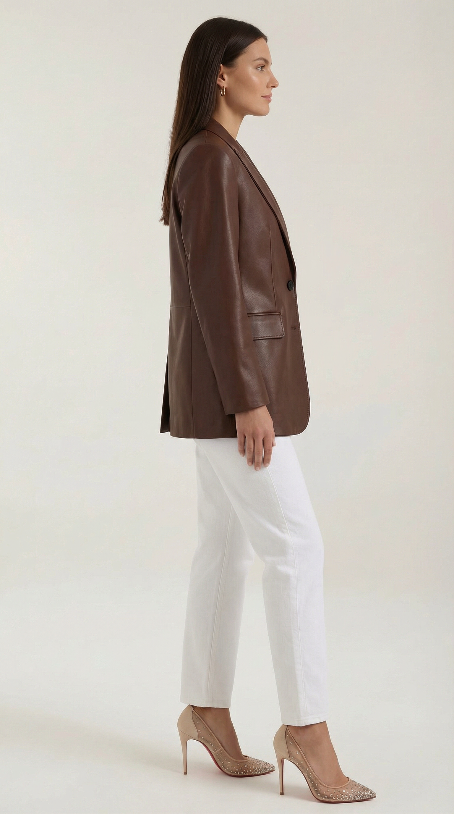 Catherine Oversized Lederblazer