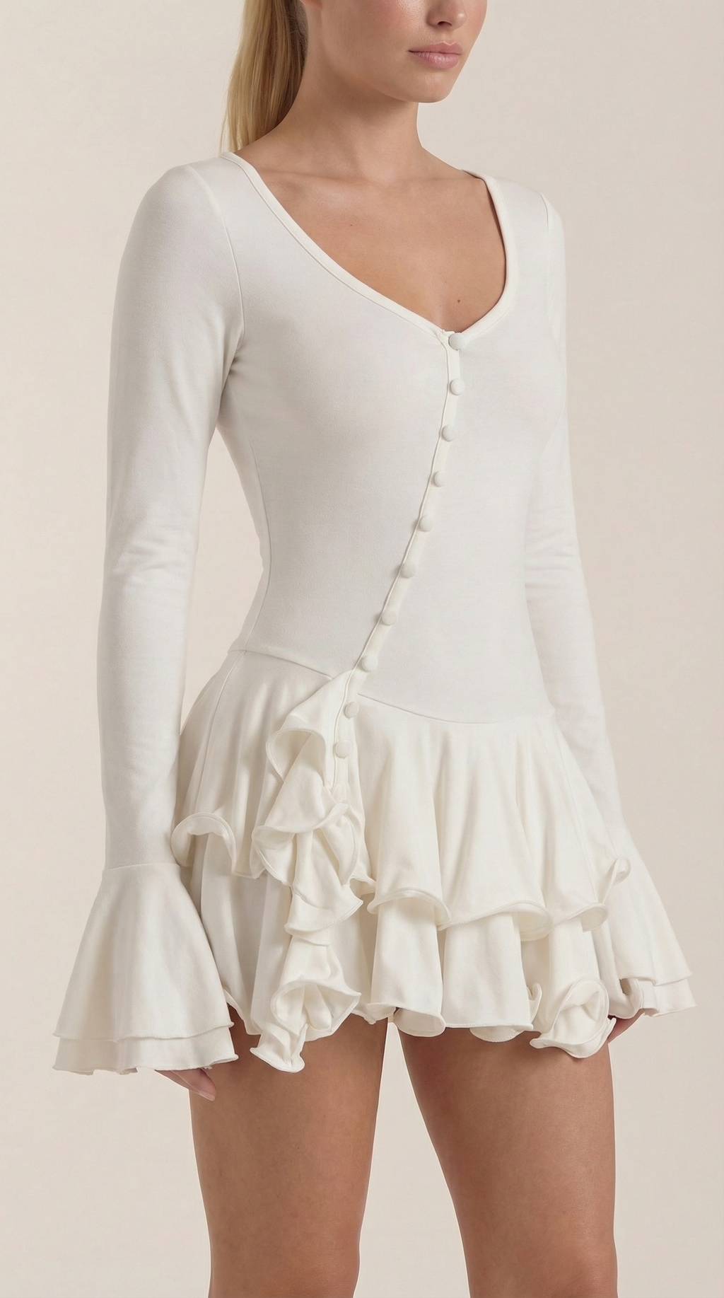 Estelle Mini-Kleid mit Rüschen