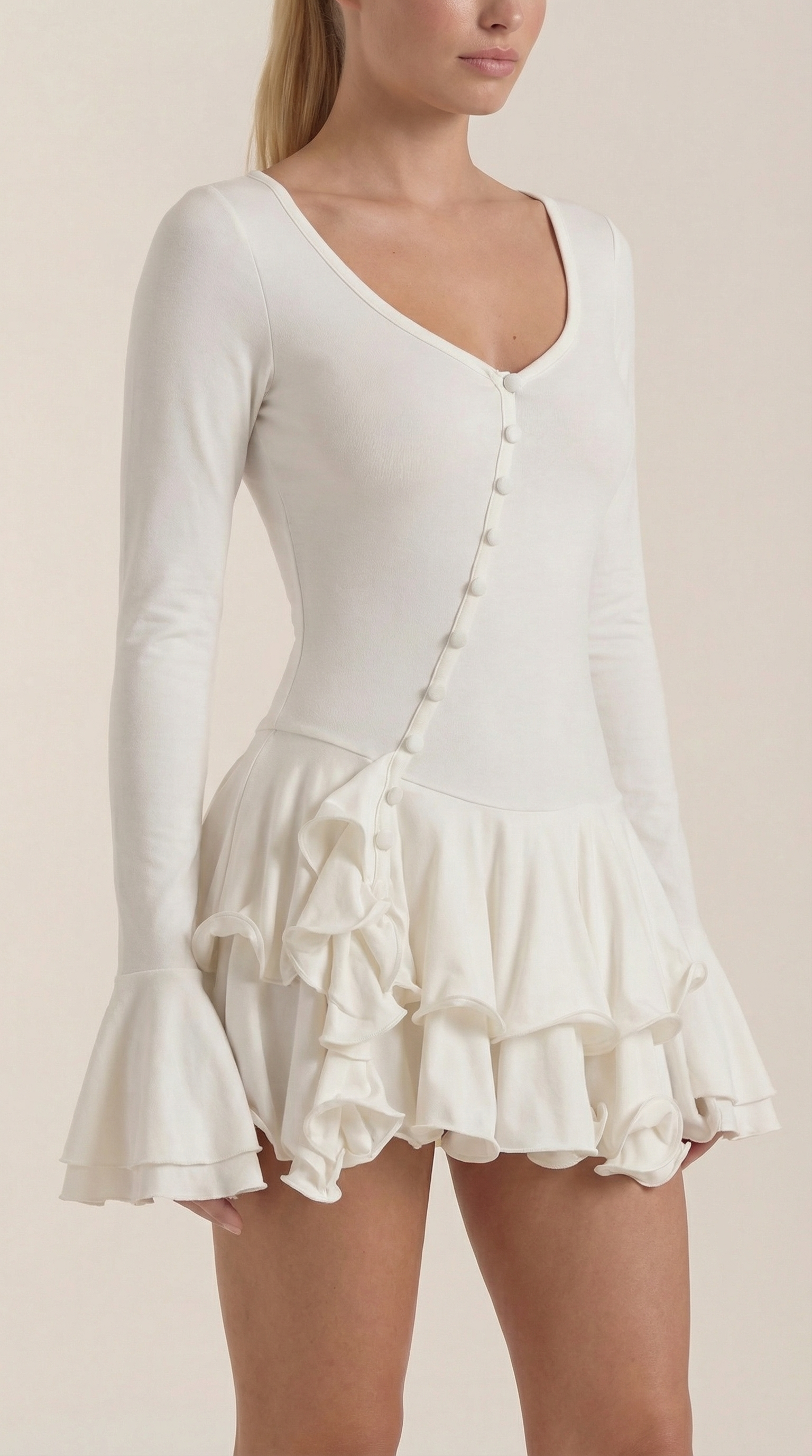 Estelle Mini-Kleid mit Rüschen