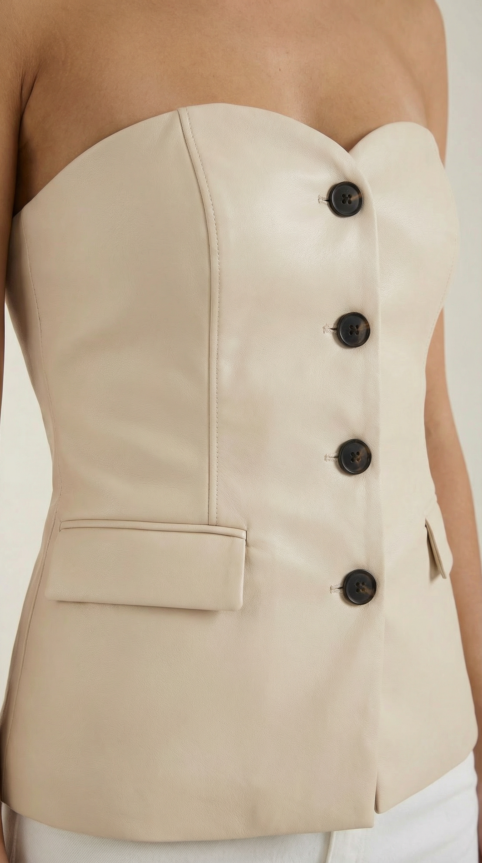 Fiona Trägerloses Blazer-Oberteil