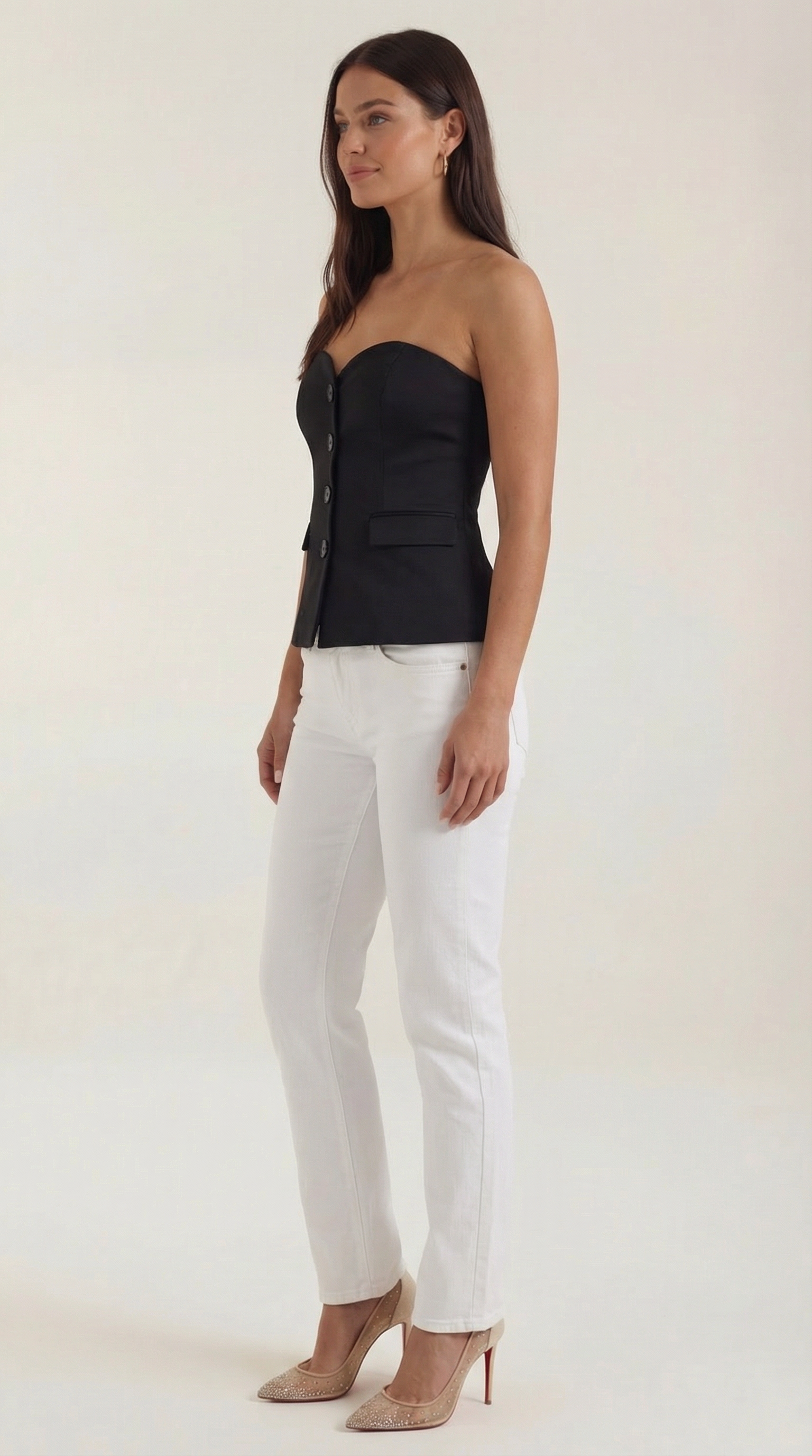 Fiona Trägerloses Blazer-Oberteil