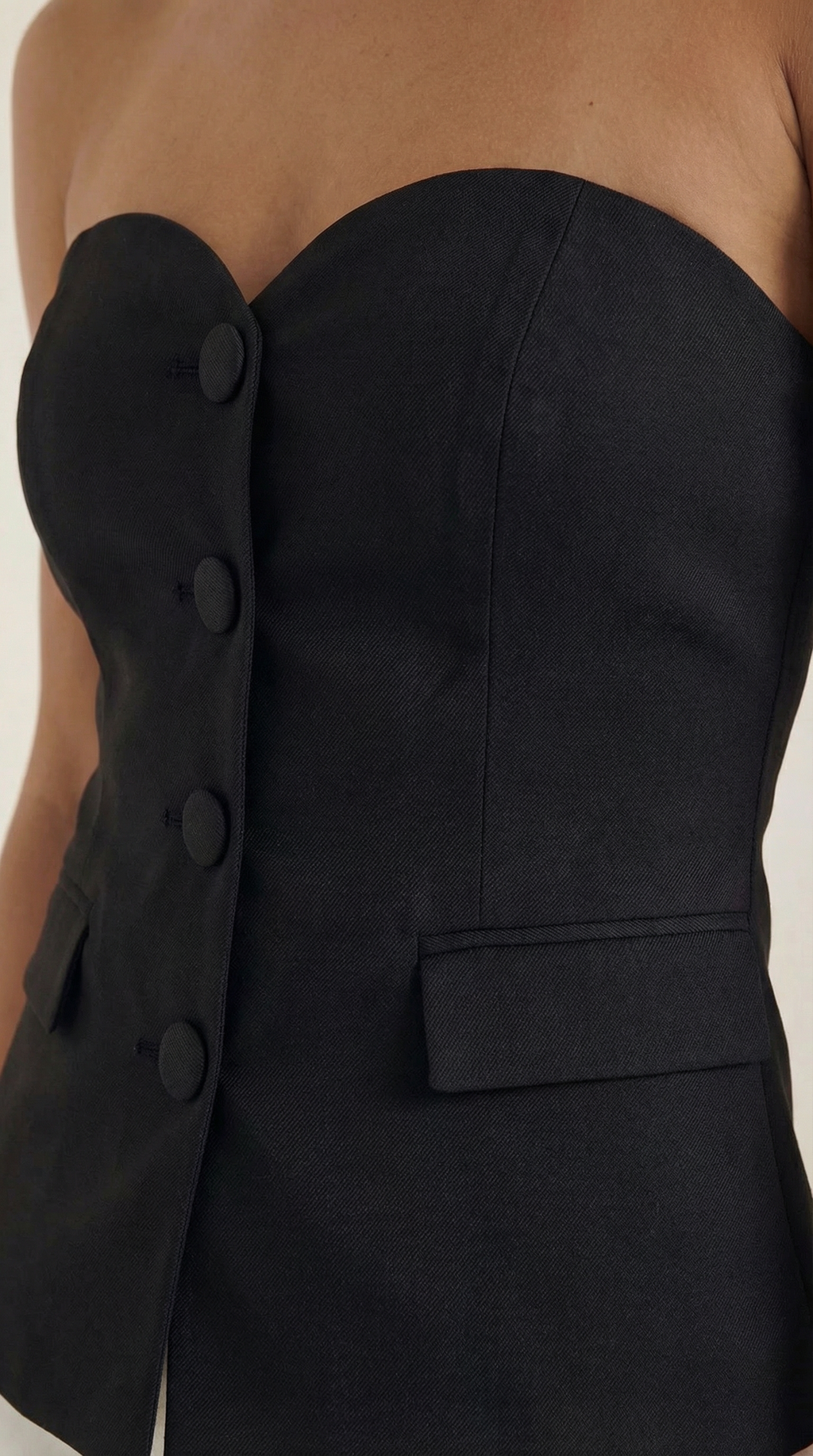Fiona Trägerloses Blazer-Oberteil