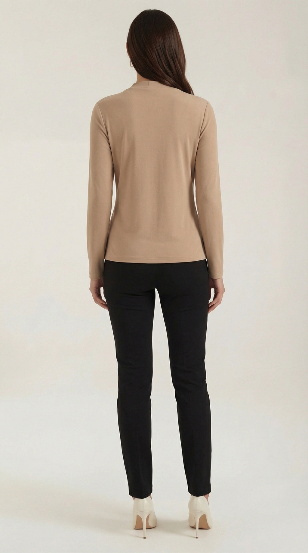 Jamie Bluse mit geknotetem Mock-Neck