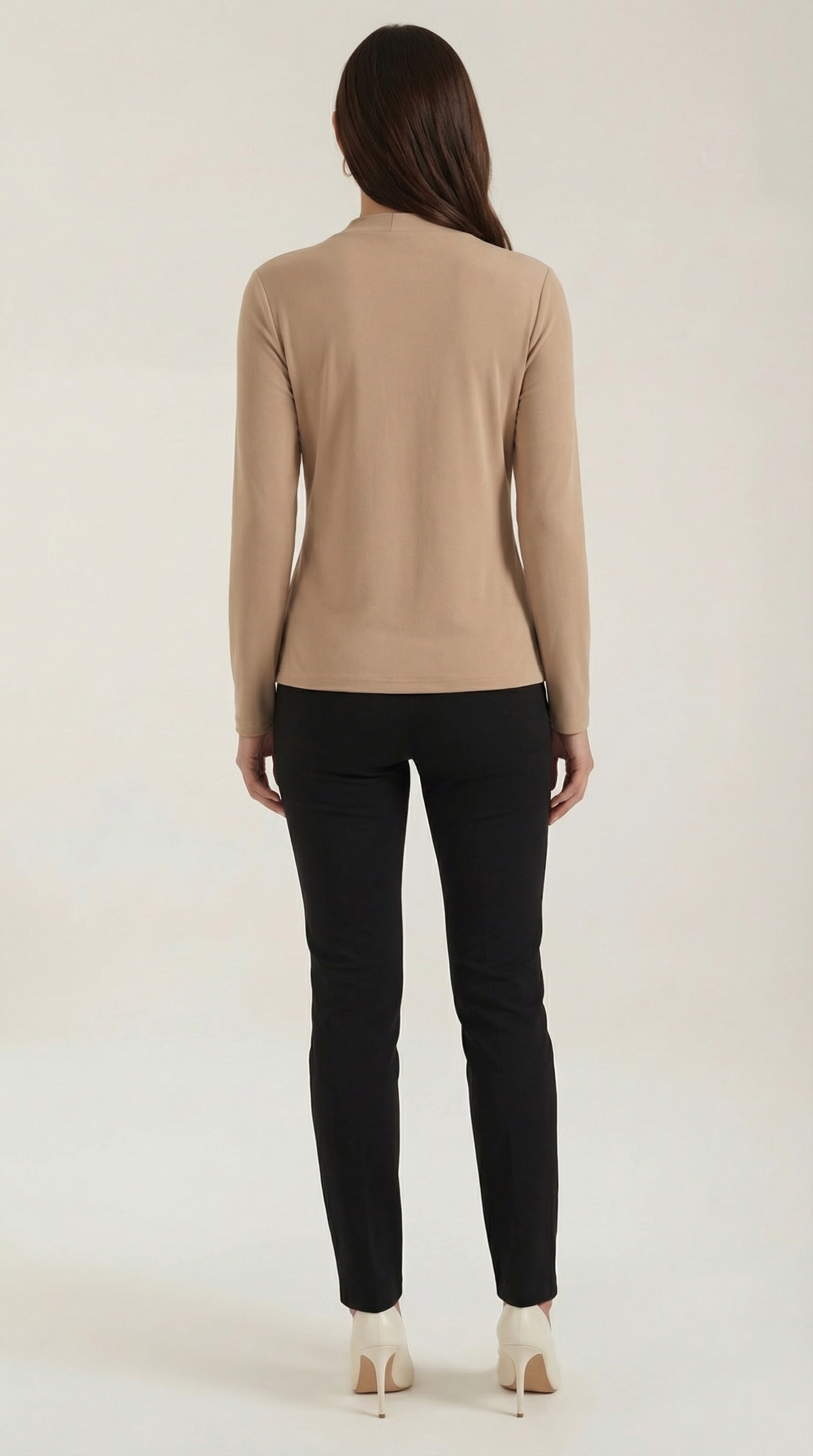 Jamie Bluse mit geknotetem Mock-Neck