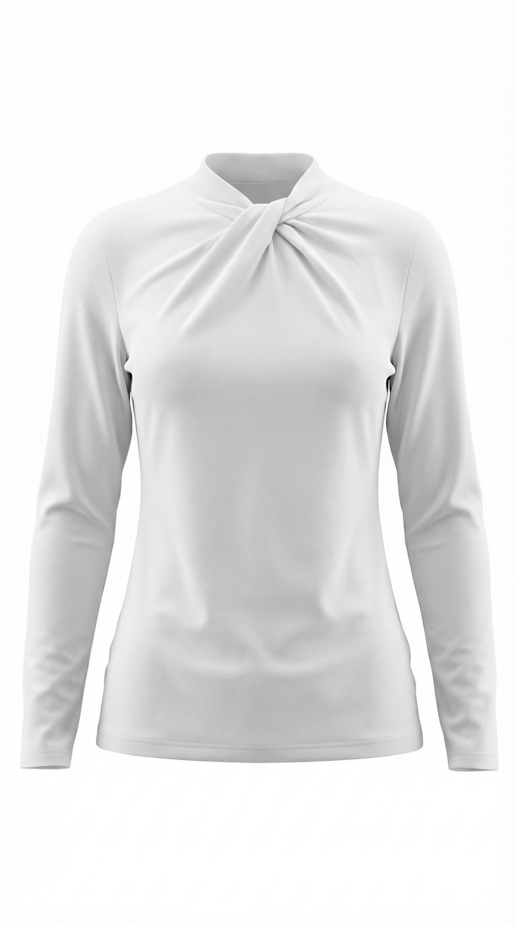 Jamie Bluse mit geknotetem Mock-Neck