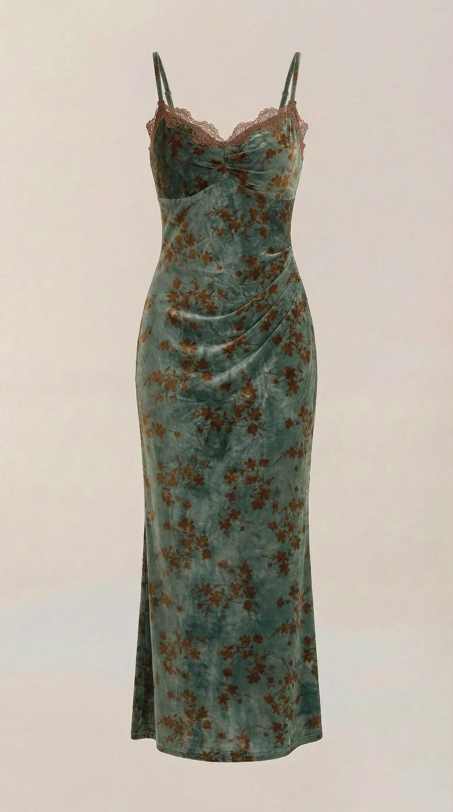 Jeannette Midi-Kleid mit Spitzenbesatz