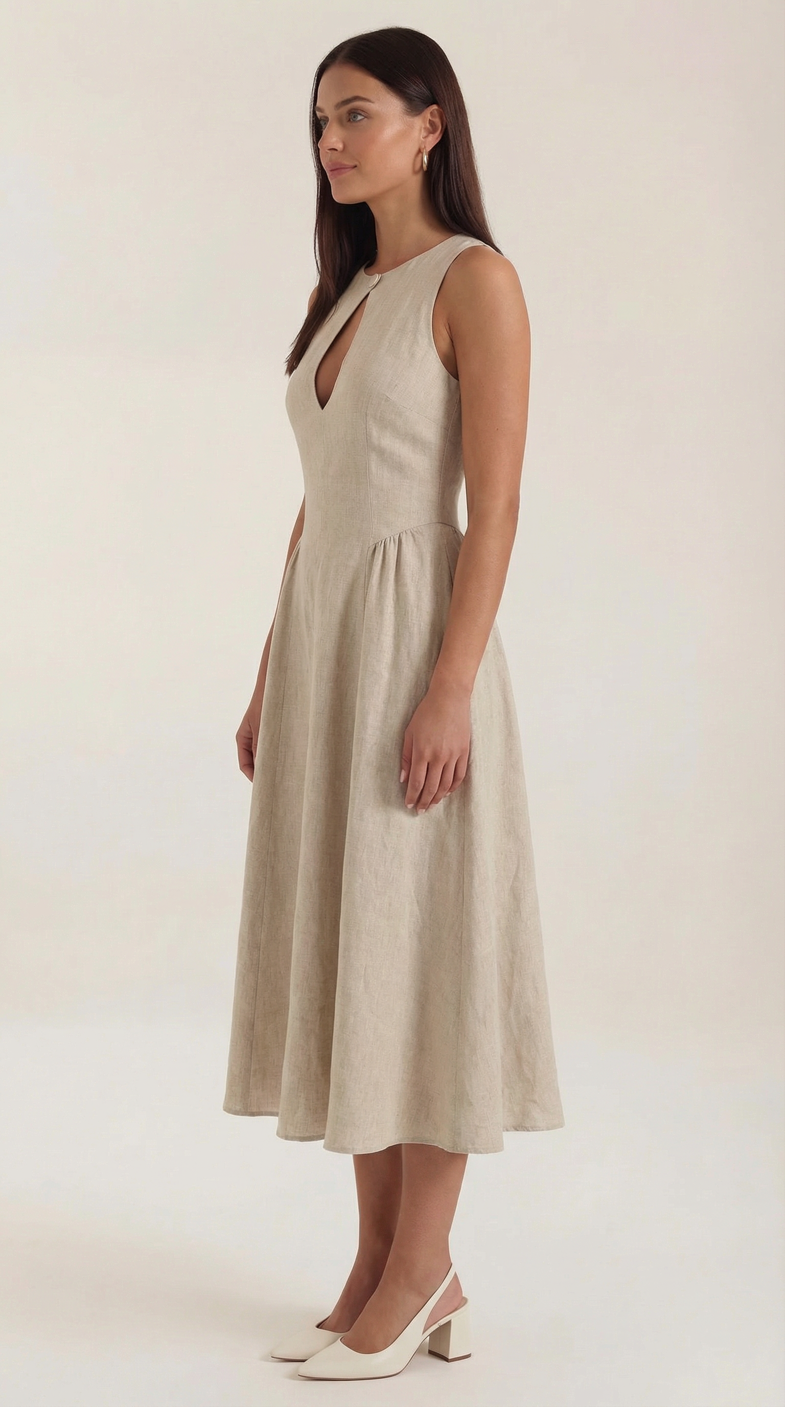 Nancy Midi-Kleid mit Cut-out
